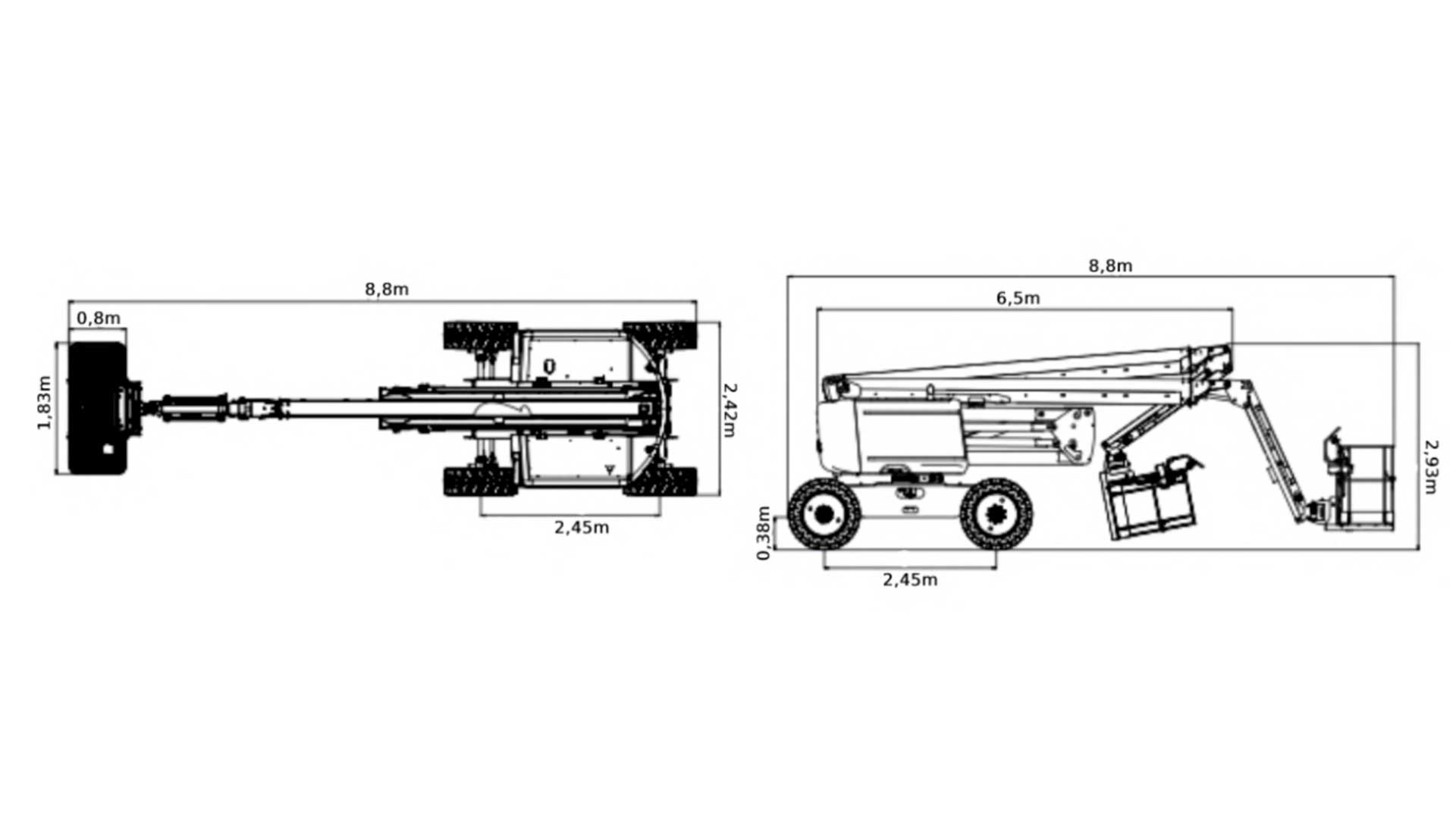 Piattaforma Ibrida Semovente Articolata HA20RTJ Piattaforma Ibrida Semovente Articolata HA20RTJ