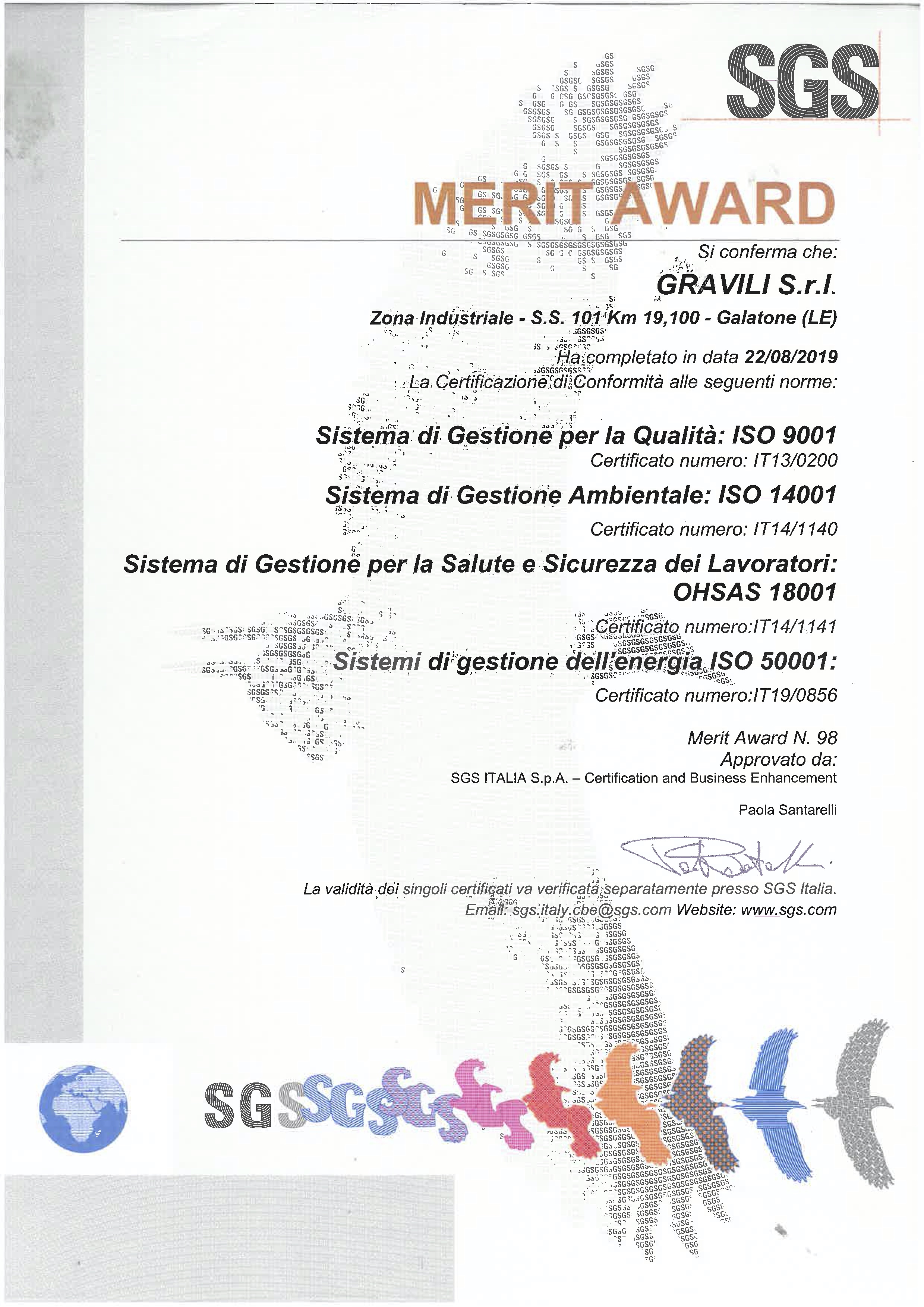 Gravili SGS Merit Award 2020